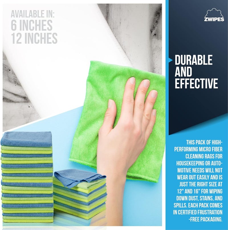 Zwipes Microfiber Towel Cleaning Cloths, 36 Pack, Assorted, (737) - Image 4